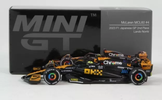 Mini GT Mclaren F1 Mcl60 Team Mclaren N 4 2nd Japan Gp 2023 Lando Norris 1:64 MGT00767-L