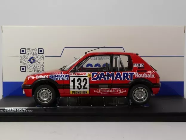 Solido Peugeot 205 1.6 Gti N 132 Rally Montecarlo 1986 Francois Delecour Anne Chantal Pauwels 1:18 1801717