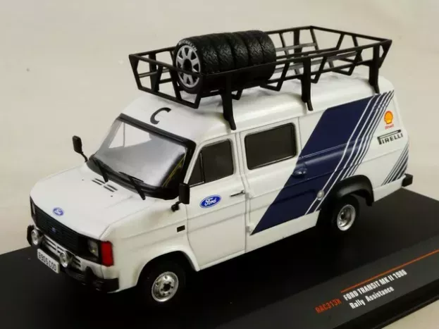 IXO Models Ford Transit Mkii Van Team Ford Rally Assistance With Accessories 1986 1:43 RAC313X