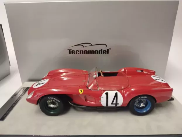 Tecnomodel Ferrari 250tr 3.1l V12 Pontoon Fender Testarossa Spider Team Scuderia Ferrari N 14 Winner 12h Sebring 1958 P.hill P.collins 1:18 TM18-254D