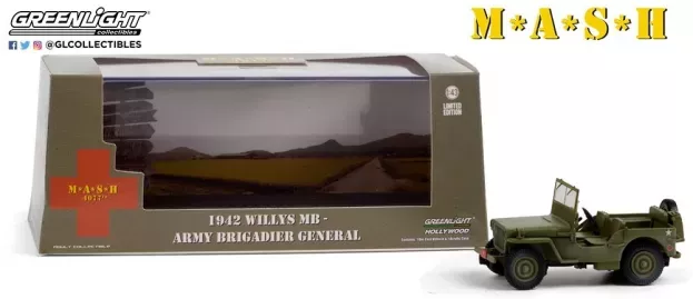 Greenlight Jeep Willys Mb Open 1942 M-a-s-h 1:43 86593