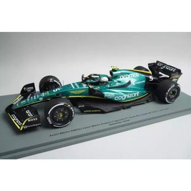 Spark Aston Martin F1 Amr22 Team Aramco Cognizart N 5 Abu Dhabi Gp Last Race 2022 Sebastian Vettel 1:18 18S775
