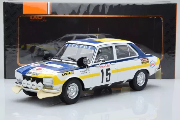 IXO Models Peugeot 504 Ti N 15 Rally Marocco 1975 B.consten G.flocon 1:18 18RMC044C