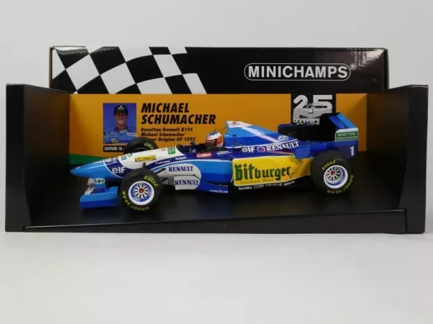 Minichamps Benetton F1 B195 Team Mild Seven Renault N 1 World Champion Winner Belgium Gp 1995 Michael Schumacher 1:18 510952901