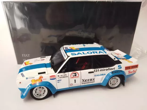 Kyosho Fiat 131 Abarth N 1 Winner Rally 1000 Lakes 1980 M.alen I.kivimaki 1:18 08376H