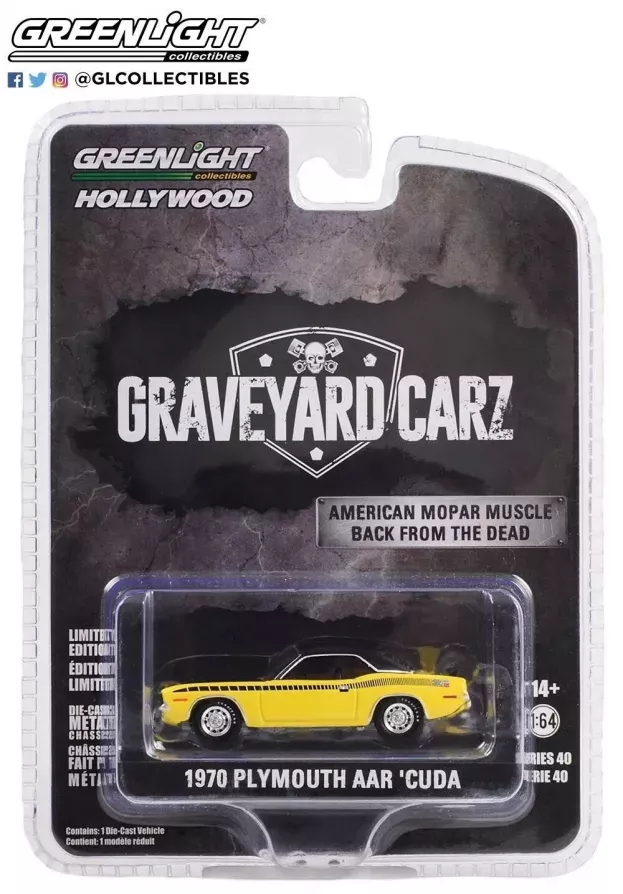 Greenlight Plymouth Cuda Aar Coupe 1970 Graveyard Carz 1:64 62010D