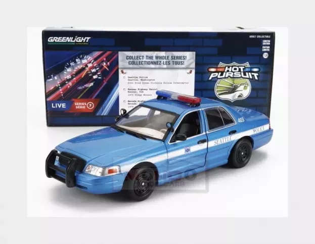 Greenlight Ford Crown Victoria Police Interceptor Seattle 2001 1:24 85571