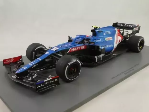 Spark Alpine F1 A521 Renault E-tech 20b Team Alpine N 31 Winner Hungary Gp 2021 Esteban Ocon With Pit Board 1:18 18S600