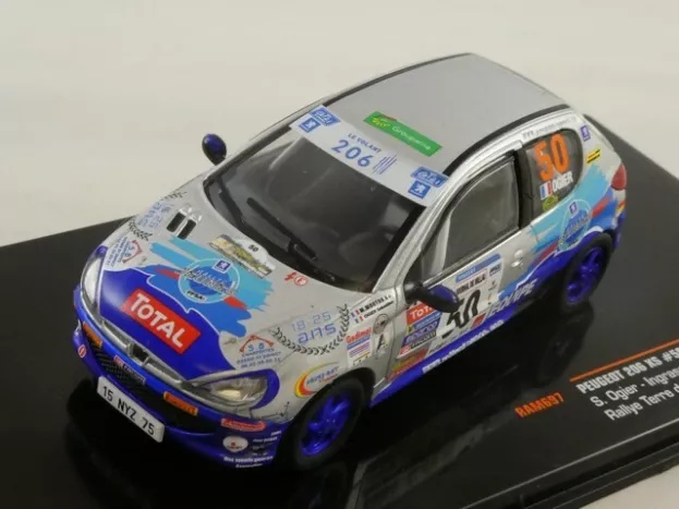 IXO Models Peugeot 206 Xs N 50 Rally Terre Del Cadabelles 2006 S.ogier J.ingrassia 1:43 RAM697