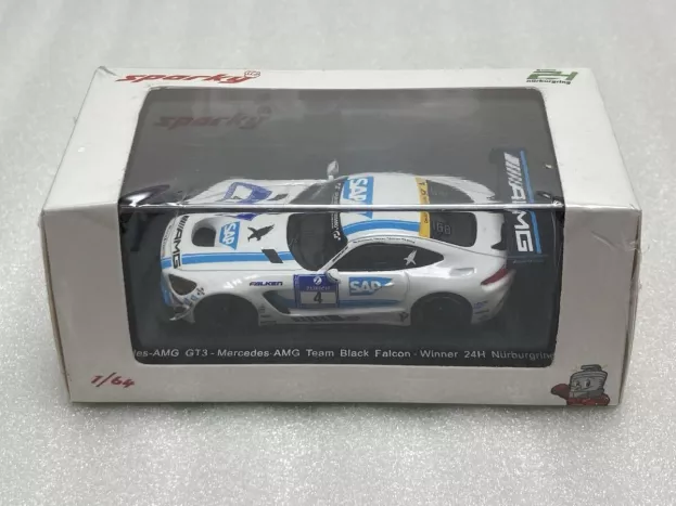 Spark Mercedes Gt-s Amg Gt3 Team Black Falcon N 4 Winner 24h Nurburgring 2016 B.schneider M.engel A.christodoulou M.metzger 1:64 Y156
