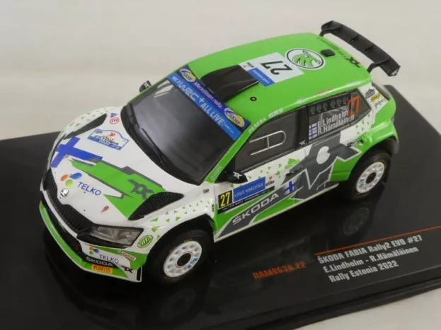 IXO Models Skoda Fabia Rally2 Evo N 27 Rally Estland 2022 E.lindholm R.hamalainen 1:43 RAM863A.22