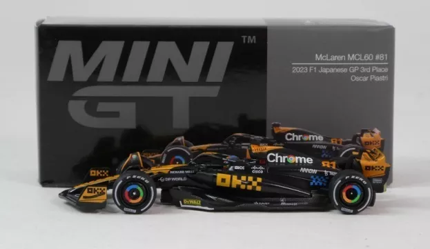 Mini GT Mclaren F1 Mcl60 Team Mclaren N 81 3rd Japan Gp 2023 Oscar Piastri 1:64 MGT00768-L
