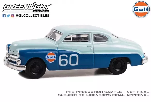 Greenlight Mercury Eight 8 Coupe Gulf N 60 Racing 1950 1:64 41145B