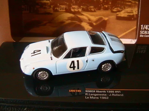 IXO Models Simca Abarth 1300 N 41 Winner Class 24h Le Mans 1962 J.rolland R.langeneste 1:43 LMC145