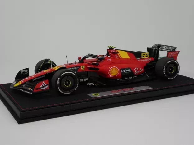 BBR Ferrari F1 Sf-23 Team Scuderia Ferrari N 55 Pole Position 3rd Monza Italy Gp 2023 Carlos Sainz 1:18 BBR231855B