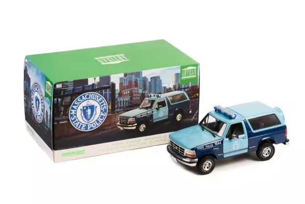 Greenlight Ford Bronco Xlt Massachusetts State Police 1996 1:18 19120