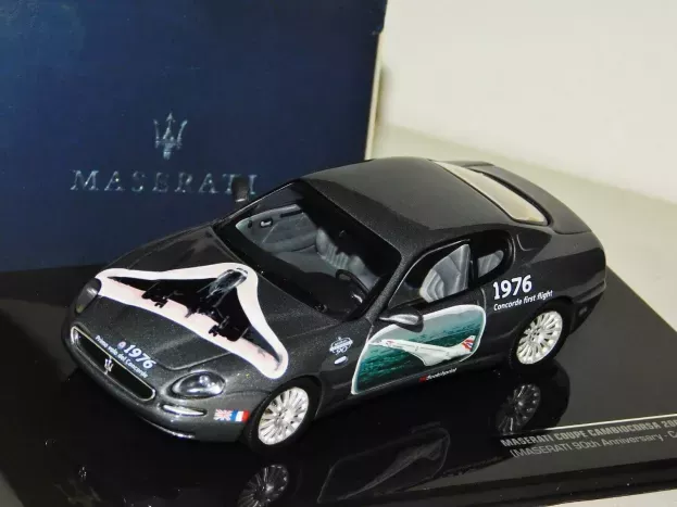 IXO Models Maserati Coupe Cambiocorsa 2002 90th Anniversary 1976 Primo Volo Del Concorde Concorde 1:43 MOC056