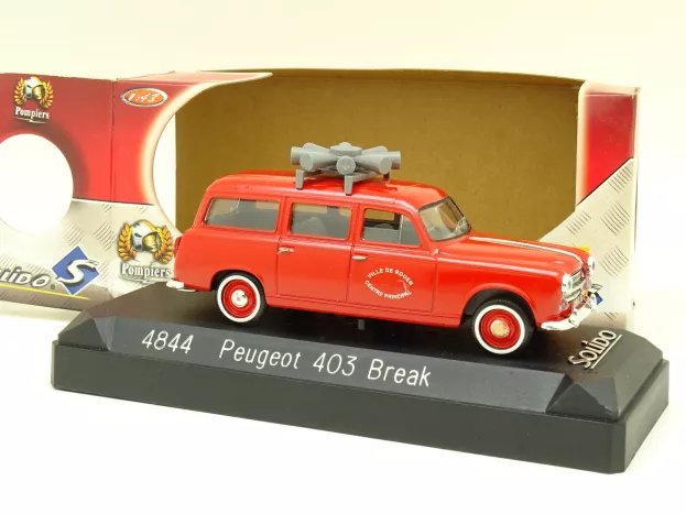 Solido Peugeot 403 Break Van Rouen Fire Engine 1:43 4844