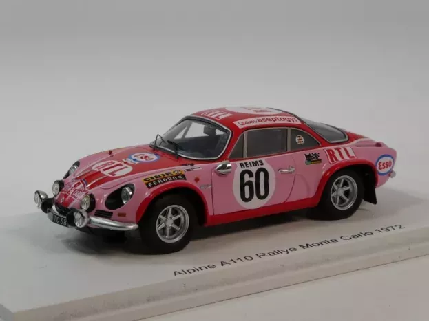 Spark Renault Alpine A110 1800 N 60 Rally Montecarlo 1972 P.moss Carlsson E.crellin 1:43 S6109