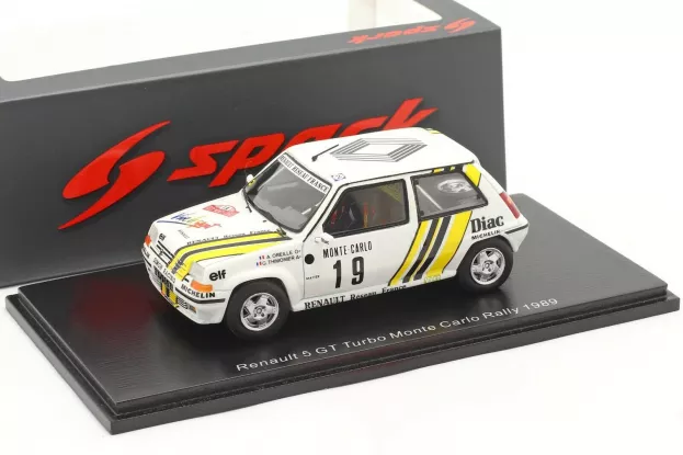 Spark Renault R5 Gt Turbo N 19 Rally Montecarlo 1989 A.oreille G.thimonier 1:43 S5565