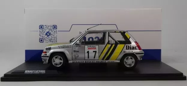 Solido Renault R5 Supercinque Gt Turbo Team Simon Racing N 17 Rally Tour De Corse 1989 Alain Oreille Gilles Thimonier 1:18 1810005