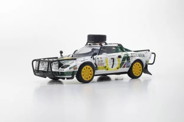 Kyosho Lancia Stratos Hf Alitalia night Version N 7 3rd Rally Safari 1977 Sandro Munari Piero Sodano 1:18 08130G