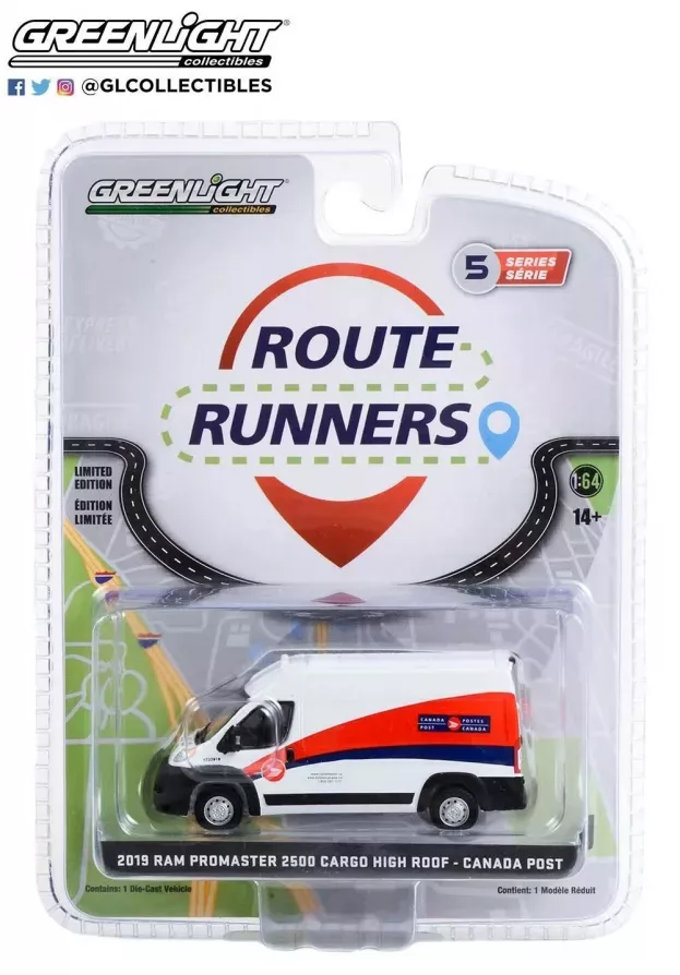 Greenlight Dodge Ram 2500 Promaster Van Cargo High Roof Canada Post 2019 1:64 53050D