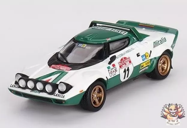 Mini-GT Lancia Stratos Hf Alitalia night Version N 11 Winner Rally Sanremo 1975 Bjorn Waldegaard Hans Thorszelius 1:64 MGT00628-L