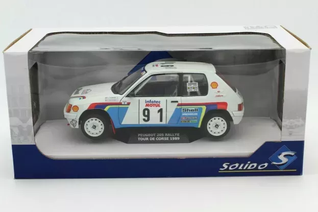 Solido Peugeot 205 N 91 Rally Tour De Corse 1989 Joseph Le Bihan Serge Kervarrec 1:18 1801703
