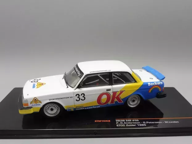 IXO Models Volvo 240 Turbo Team Beckers N 33 Zolder Etcc 1985 P.g.andersson G.petersson M.linden 1:43 GTM153LQ