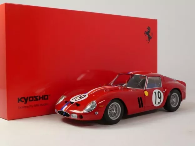 Kyosho Ferrari 250 Gto 3.0l V12 Coupe Team Pierre Noblet N 19 2nd 24h Le Mans 1962 J.guichet P.noblet 1:18 08438A