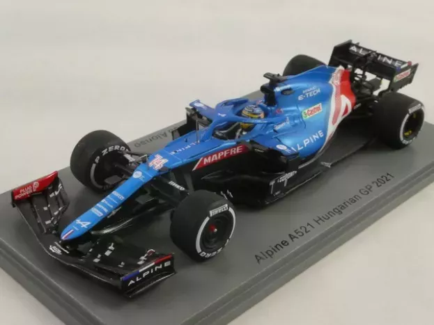 Spark Alpine F1 A521 Renault E-tech 20b Team Alpine N 14 4th Hungary Gp 2021 Fernando Alonso 1:43 S7685