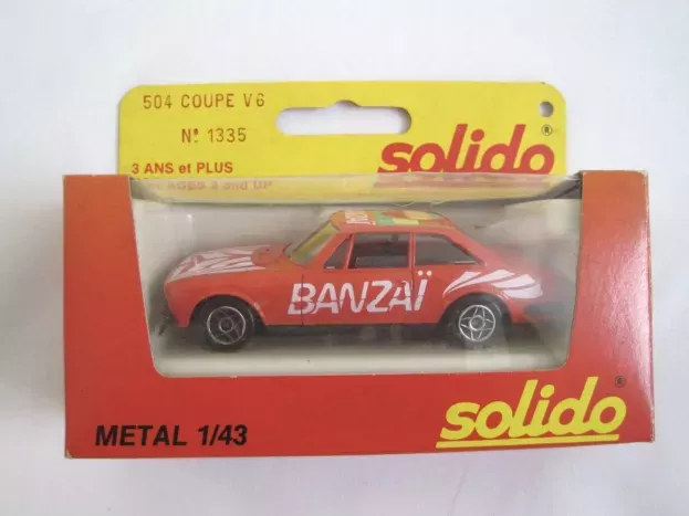 Solido Peugeot 504 Coupe V6 Rally Banzai 1976 1:43 1335