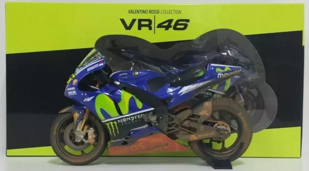 Minichamps Yamaha Yzr-m1 Team Movistar N 46 Malaysia Motogp Rain Tyres And Dirty Look 2017 Valentino Rossi 1:12 122173346