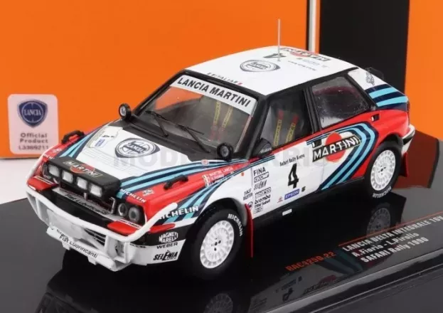 IXO Models Lancia Delta Integrale 16v Martini night Version N 4 Rally Safari 1990 Alessandro Fiorio Luigi Pirollo 1:43 RAC425B.22
