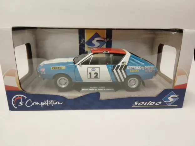 Solido Renault R17 Gordini N 12 Winner Rally Press On Regardless 1974 J.l.therier C.delferrier 1:18 1803703