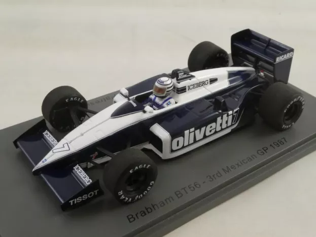 Spark Brabham F1 Bt56 N 7 3rd Mexico Gp 1987 R.patrese 1:43 S7106