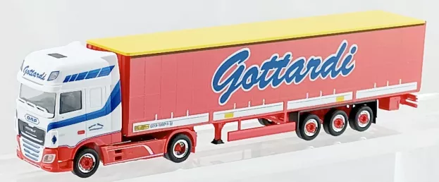 Herpa Daf Xf480 Truck Telonato Gottardi Transports 2017 1:87 PIHR950398