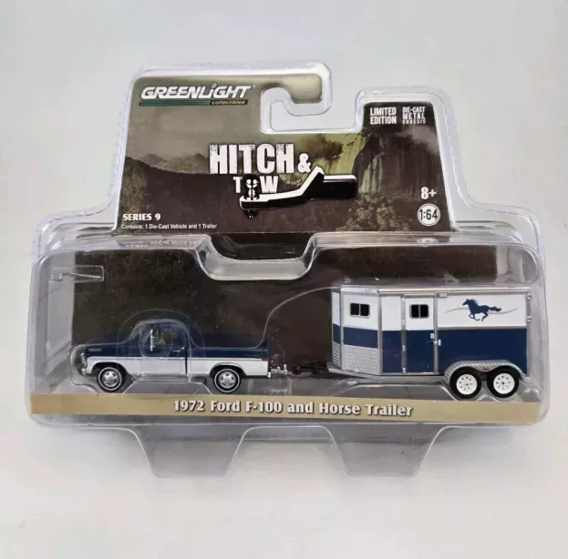 Greenlight Ford F-100 Pick-up 1972 With Horse Trailer 1:64 32090