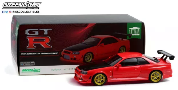 Greenlight Nissan Skyline Gt-r bnr34 Coupe 1999 1:18 19052