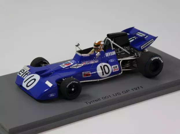 Spark Tyrrell F1 001 N 10 Usa Gp 1971 Peter Revson 1:43 S7216