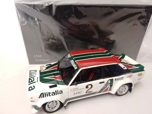 Kyosho Fiat 131 Abarth Alitalia night Version N 2 4th Rally Montecarlo 1978 Walter Rohrl Christian Geistdorfer 1:18 08376G