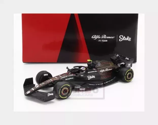 Spark Alfa Romeo F1 C43 Team Stake N 24 Las Vegas Usa Gp 2023 Guanyu Zhou 1:64 Y359