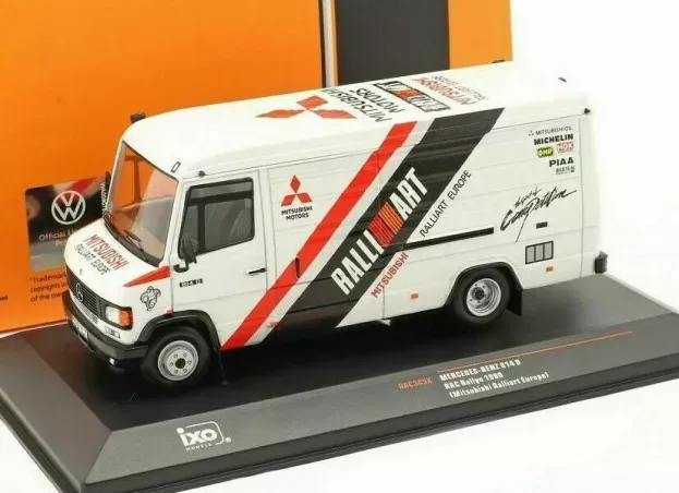 IXO Models Mercedes 814d Van Team Mitsubishi Ralliart Europe Rally Rac Lombard Assistance 1990 1:43 RAC345X