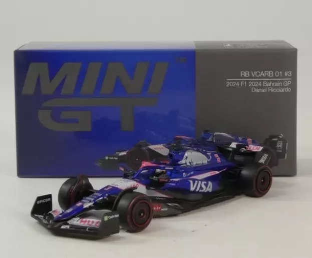 Mini GT Racing Bulls F1 Vcarb-01 Team Visa Cash App N 3 Bahrain Gp 2024 Daniel Ricciardo 1:64 MGT01006-L
