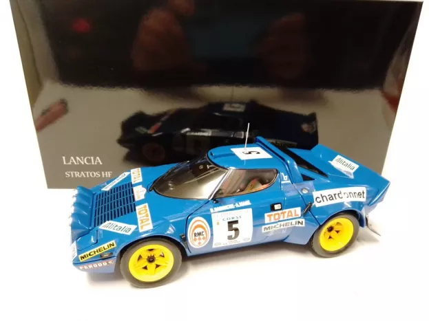 Kyosho Lancia Stratos Hf night Version N 5 2nd Rally Tour De Corse 1976 B.darniche A.mahe 1:18 08130C