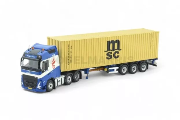 Tekno Volvo Dania Connect Volvo Fh05 Globetrotter 40ft. Msc Container 1:50 86821