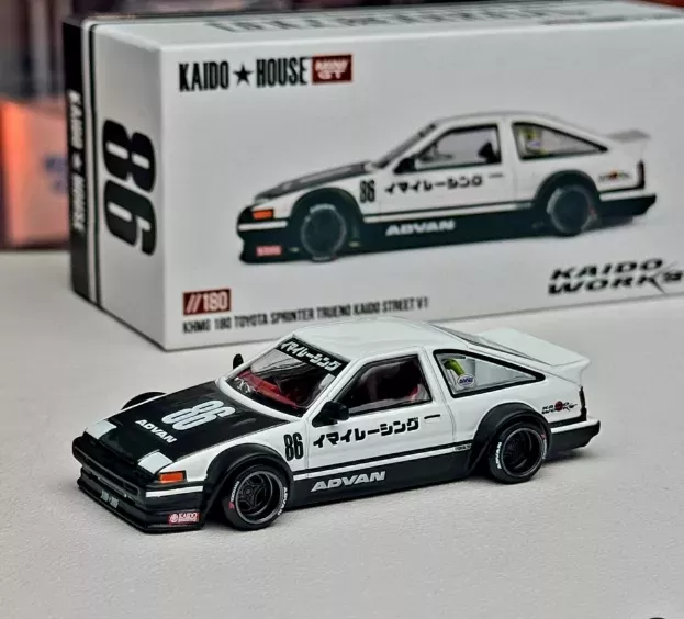 Mini GT Toyota Sprinter Trueno ae86 N 86 Kaido Works Imai Racing V1 1983 1:64 KHMG180