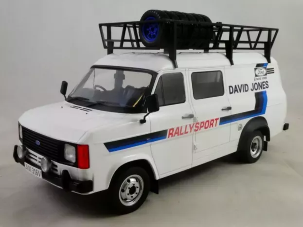 IXO Models Ford Transit Mkii Van Team David Jones Rally Assistance With Accessories 1979 1:18 18RMC033XE