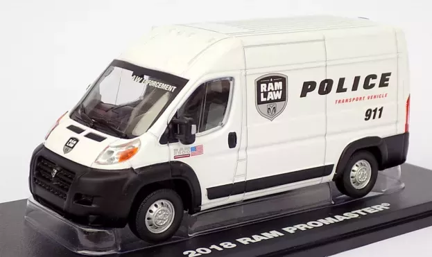 Greenlight Dodge Ram 2500 Promaster Van Cargo High Roof Police 2018 1:43 86168